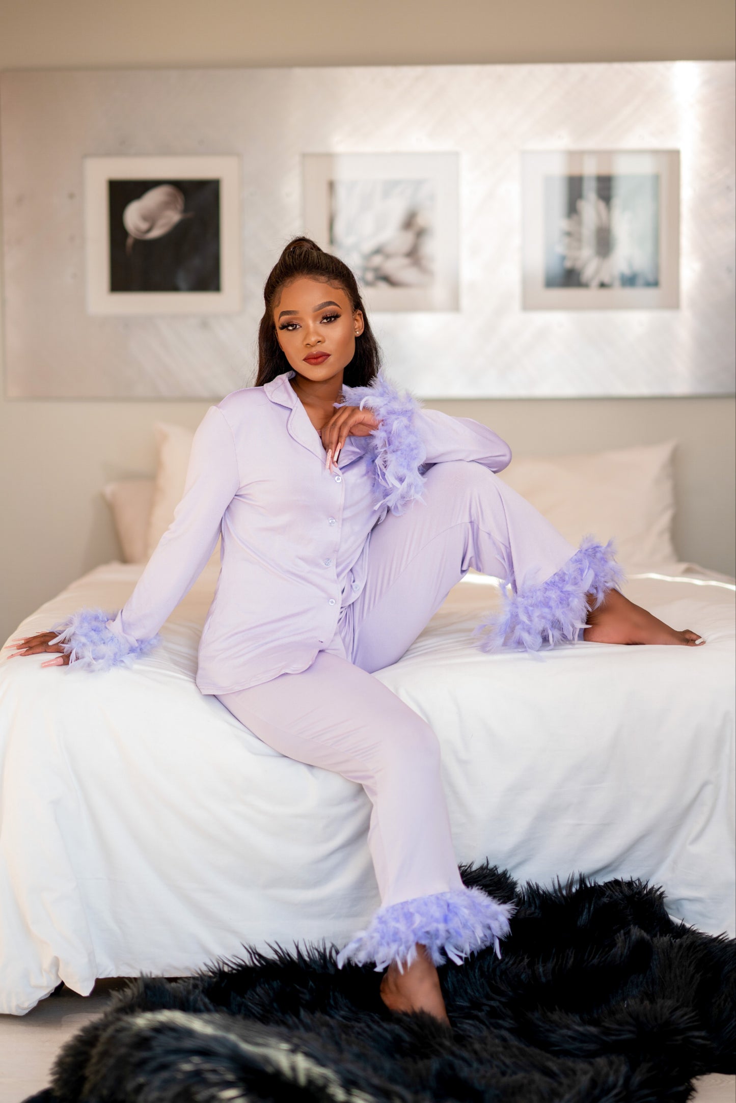 Darcie Purple Lounge Set