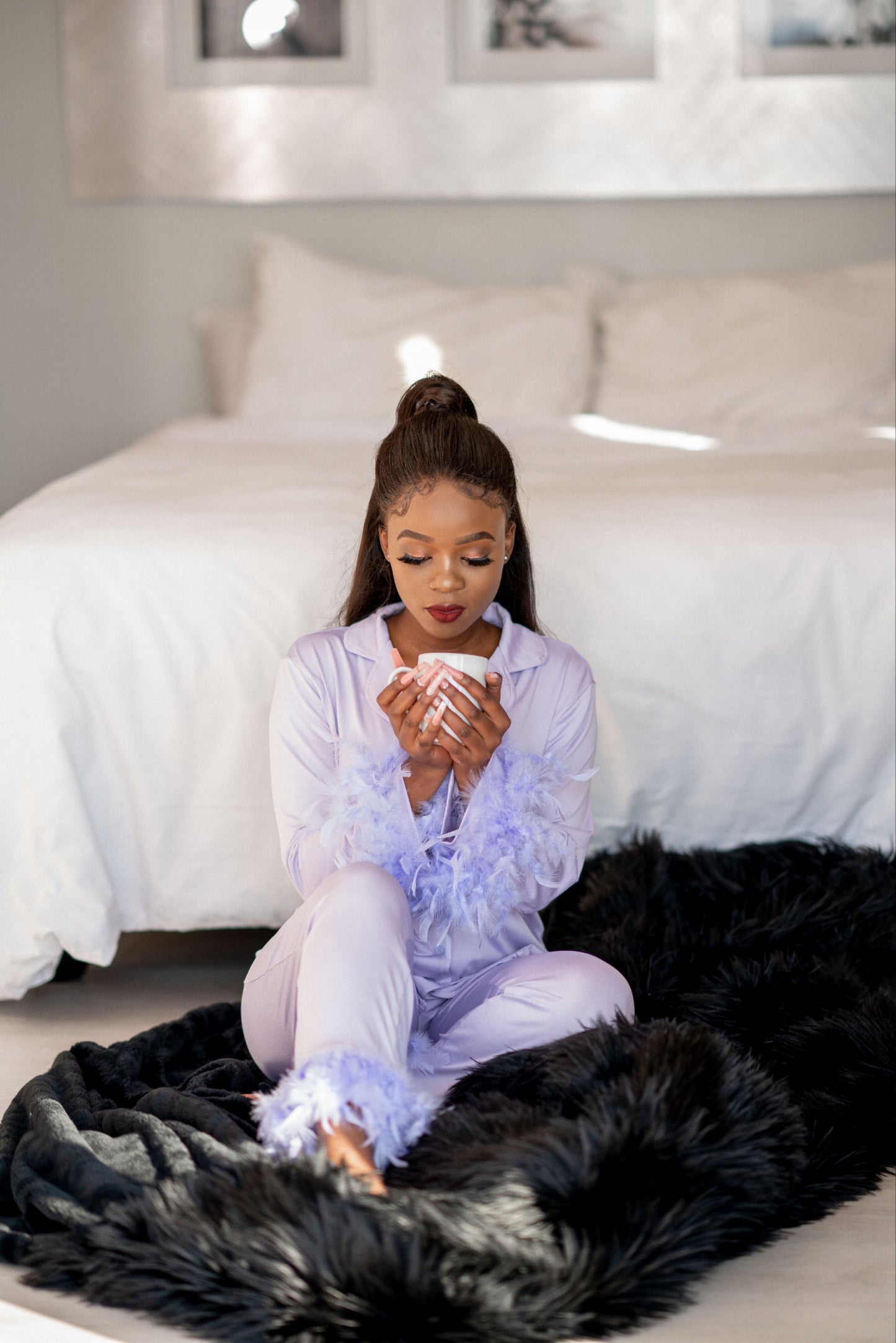 Darcie Purple Lounge Set